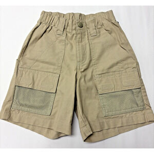 Columbia PFG Brown Cargo Shorts Boys XXS 4-5 Kids Hiking Short